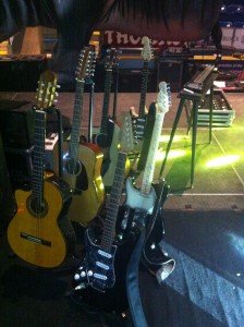 Bobby’s guitars for the 2013 Brit Floyd North American tour.