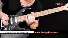 Sweep Picking Arpeggios - Part 8 - a FretHub online guitar lesson, with Bobby Harrison
